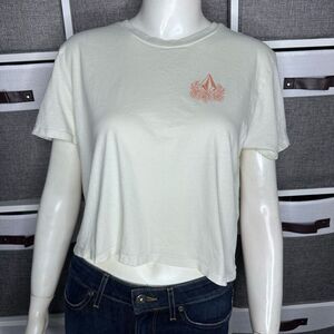 Volcom ENTERNET TEE - CLOUD Crop T-Shirt Size Medium